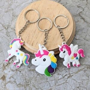 Set of 3 Unicorn Keychains  | Brand New
